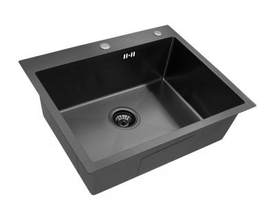 Мойка кухонная из нержавеющей стали ARFEKA ECO AR 600*500 GUN BLACK