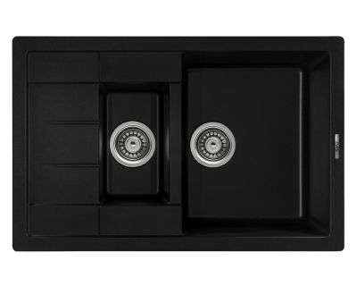 Мойка кухонная Zorg Luka 78-2 черный оникс