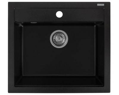 Мойка кухонная AquaSanita Quadro SQQ 100 601 W Black Metallic