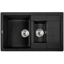 Мойка кухонная ZorG Luka 78-2 черный опал