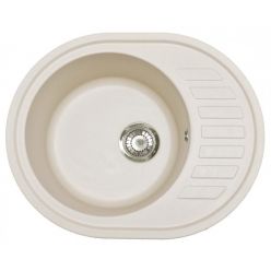 Мойка кухонная ZorG Roso 62 белый камень