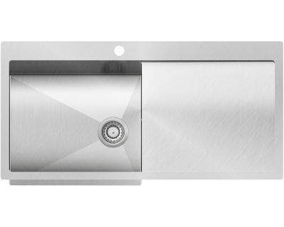 Мойка кухонная AquaSanita Steel LUNA 101 M-L 100х51