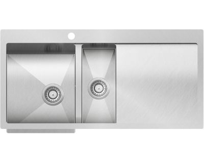 Мойка кухонная AquaSanita Steel LUNA 151 M-L 100х51