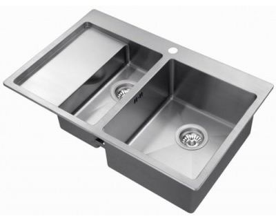 Мойка кухонная Aquasanita Steel LUNA 151N-R 78x50