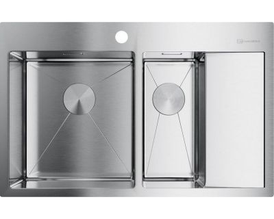 Мойка кухонная Omoikiri Akisame 78-2-IN-L 78x51 нержавеющая сталь