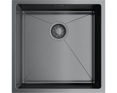 Мойка кухонная Omoikiri Taki 44-U/IF 44x44 вороненая сталь