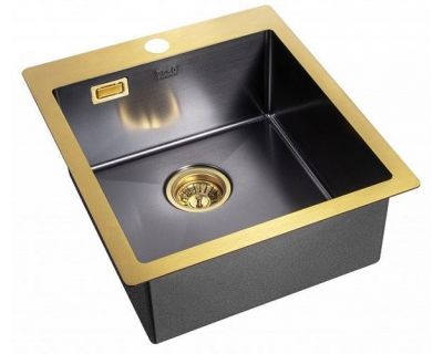 Мойка кухонная Zorg INOX PVD 4551 45x51 GRAFIT/ BRONZE