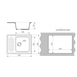 Мойка кухонная GS 13 310 серая