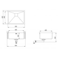 Мойка AquaSanita Steel DER 100 L