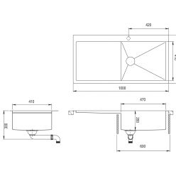 Мойка AquaSanita Steel LUNA 101 M-R