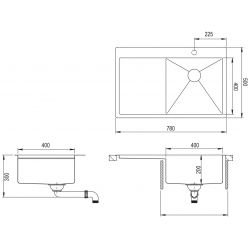 Мойка AquaSanita Steel LUNA 101 N-R