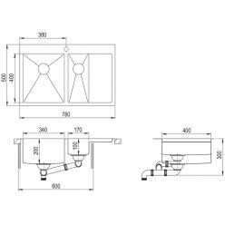 Мойка AquaSanita Steel LUNA 151 N-L