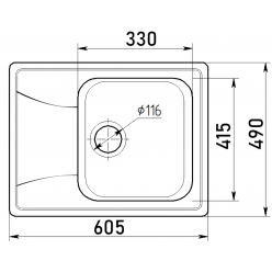 Мойка кухонная GS 17 K 302 песочная