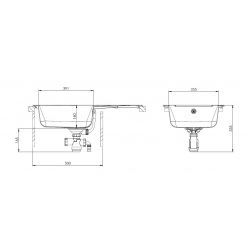 Мойка AquaSanita Ecotek 200 611M W black matt