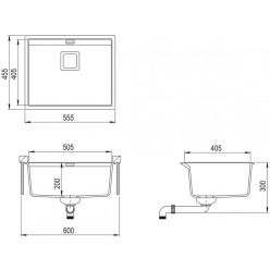 Мойка AquaSanita Delicia SQD 100 110 AW beige