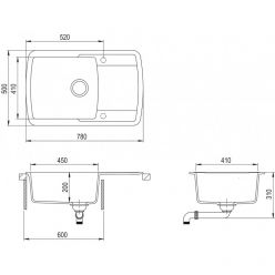 Мойка AquaSanita Lira SQL 101 222 AW graphite