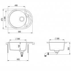 Мойка AquaSanita Clarus SR 102 111 AW silica