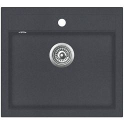 Мойка кухонная AquaSanita Quadro SQQ 100 222 W graphite