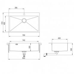 Мойка кухонная AquaSanita Steel AIR 100 M-C copper