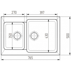 Мойка кухонная GS 76 K 309 темно-серый