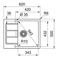 Мойка кухонная FRANKE S2D 611-62/500 (сахара)