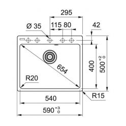 Мойка кухонная FRANKE CNG 610/210-54, черный матовый