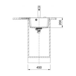 Мойка кухонная FRANKE CNG 611/211-62 TL серый чаша слева