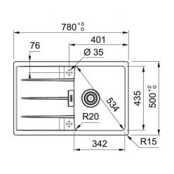 Мойка кухонная FRANKE CNG 611/211-78 бежевый