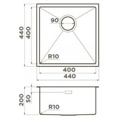 Мойка кухонная Omoikiri Taki 44-U/IF-LG светлое золото