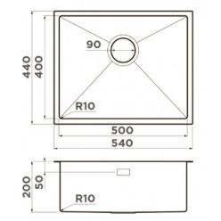 Мойка кухонная Omoikiri Taki 54-U/IF-LG светлое золото