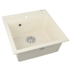 Мойка кухонная AquaSanita Tesa SQT 100 113 W blanched almond