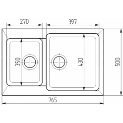 Мойка кухонная GS 76 K 331 белая