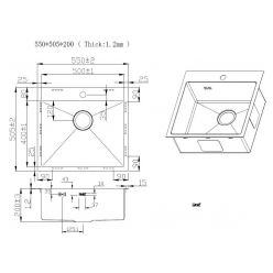 Мойка кухонная ZORG ZRN 5055 Nano