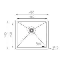Мойка кухонная ZORG ZRN 4944 Nano PVD Gold