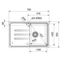 Мойка кухонная FRANKE BSG 611-78L 78x50 сахара