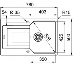 Мойка кухонная Franke Urban UBG 611-78 3,5" 78x50 оникс