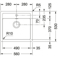 Мойка кухонная Franke Sirius SID 610 56x53 серый