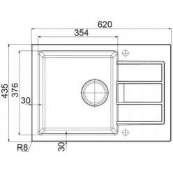 Мойка кухонная FRANKE Sirius S2D 611-62/435 62x43,5 серый