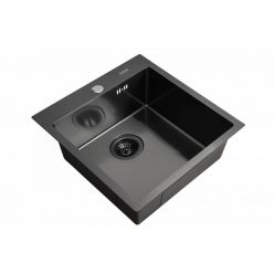 Мойка кухонная из нержавеющей стали ARFEKA AF 500*505 BLACK PVD NANO