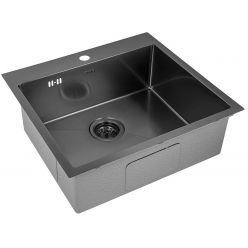 Мойка кухонная ZORG ZRN 5055 Nano PVD Gunblack