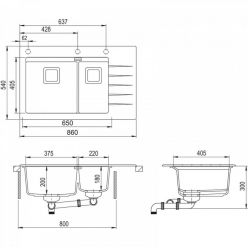 Мойка кухонная AquaSanita Delicia Plus GQD 150 W 710 AW Alba