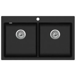 Мойка кухонная AquaSanita Magna SQM 200 601 AW Black Metallic