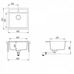 Мойка кухонная AquaSanita Tesa SQT 100 120 W Cerrus