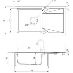 Мойка кухонная Deante Evora ZQJ_5113 78x44 бежевый