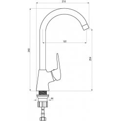 Мойка кухонная Deante Corio ZRCC2113 67x44 графит с сифоном и смесителем