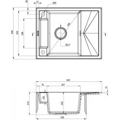 Мойка кухонная Deante Magnetic ZRM_N11A 64x50 черная