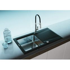 Мойка кухонная Deante PRIME ZSR_G113 86x50 сталь + графитовый металлик
