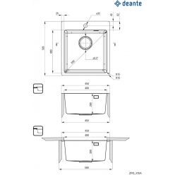 Мойка кухонная Deante Olfato ZPO_010A 50x45 сатин