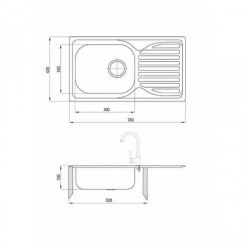 Мойка кухонная Deante Doppio ZEN_0113 78x43 сатин