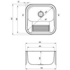 Мойка кухонная Deante Deante ZYK_010A 45x45 сатин